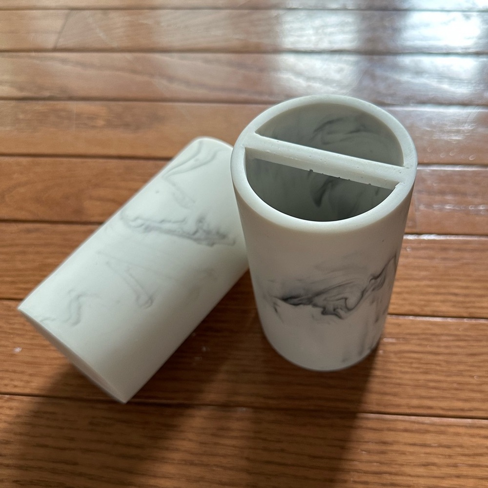 Marble tooth brush holder